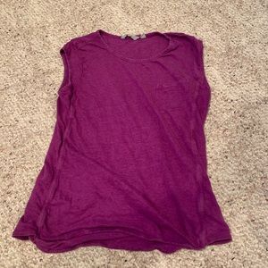 magenta athleta workout shirt